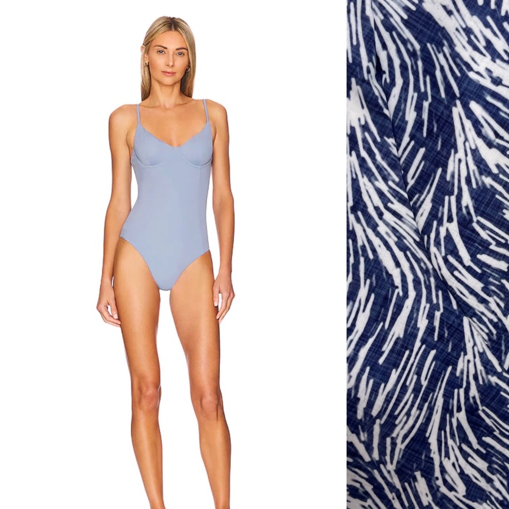 ONIA Chelsea One-Piece Swimsuit Sz M Abstract Retro Corset Luxury NWOT Sexy 90’s